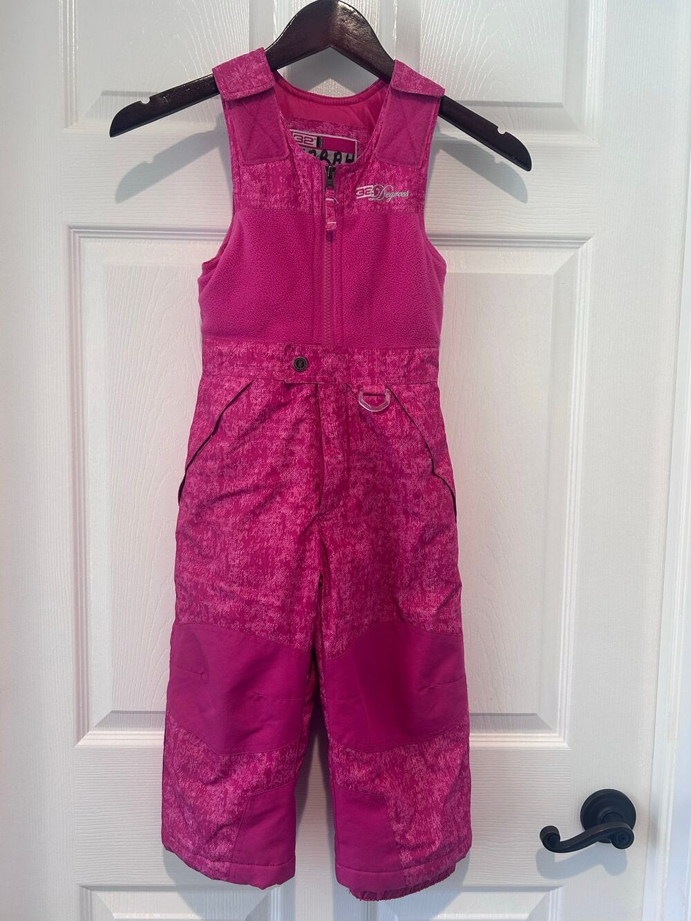 32 Degrees Kids Snow Bib Pink 4T Toddler Ski Pants Overalls Waterproof Suit
